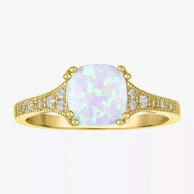 Fine Jewelry Gemstone 14k Gold Over Silver Cushion Cocktail Ring In Multi