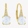 Fine Jewelry Gemstone 14k Gold Over Silver Cushion Drop Earrings In Multi