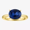 Fine Jewelry Gemstone 14k Gold Over Silver Oval Solitaire Cocktail Ring In Blue