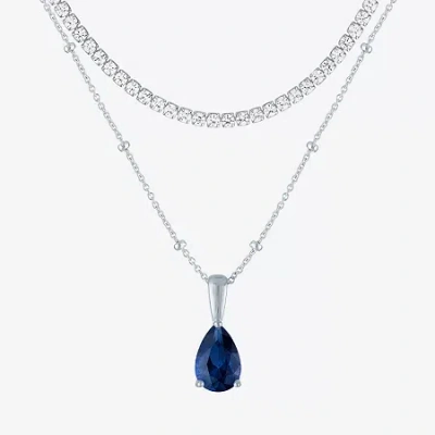 Fine Jewelry Gemstone 2-pc. Necklace Set In Blue