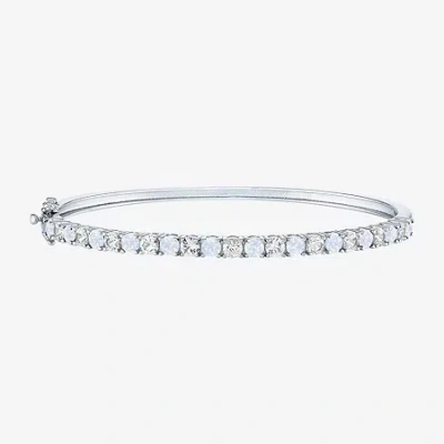 Fine Jewelry Gemstone Sterling Silver Bangle Bracelet In Multi
