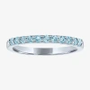 Fine Jewelry Gemstone Sterling Silver Stackable Ring In Blue