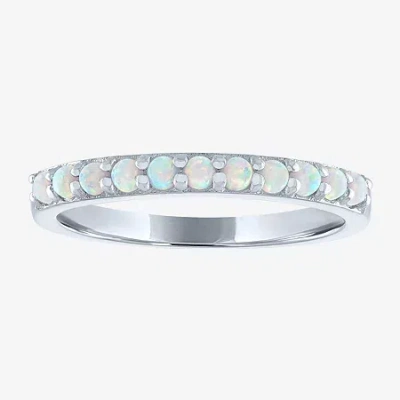 Fine Jewelry Gemstone Sterling Silver Stackable Ring In Multi