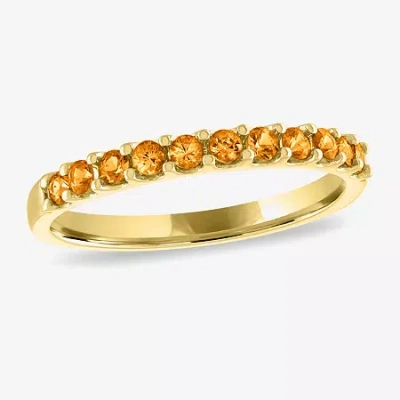 Fine Jewelry Gemstone Sterling Silver Stackable Ring In Yellow