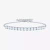 Fine Jewelry Gemstone Sterling Silver Tennis Bracelet In Multi