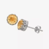 Fine Jewelry Genuine Citrine Sterling Silver Earrings In Yellow