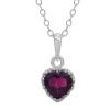 Fine Jewelry Genuine Garnet Sterling Silver Pendant In Red