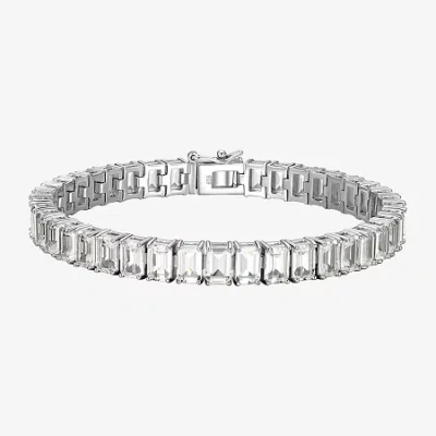 Fine Jewelry Genuine Gemstone Sterling Silver 7.5 Inch Tennis Bracelet