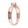 Fine Jewelry Genuine Morganite & Diamond-accent Heart-shaped Ring In Pink