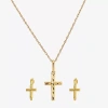 Fine Jewelry Girl's 14k Gold Cross 2-pc. Jewelry Set In Gold