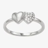 Fine Jewelry Girls 1/4 Ct. Cubic Zirconia Sterling Silver Cocktail Ring In Silver
