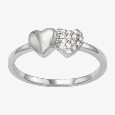 Fine Jewelry Kids' Girls 1/4 Ct. Cubic Zirconia Sterling Silver Cocktail Ring