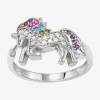 Fine Jewelry Girls 1/4 Ct. Multi Color Cubic Zirconia Sterling Silver Cocktail Ring In Transparent