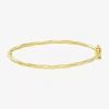 Fine Jewelry Girls 14k Gold Over Silver Bangle Bracelet In Transparent