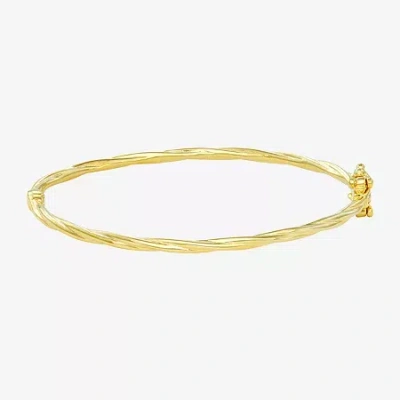 Fine Jewelry Kids' Girls 14k Gold Over Silver Bangle Bracelet In Transparent
