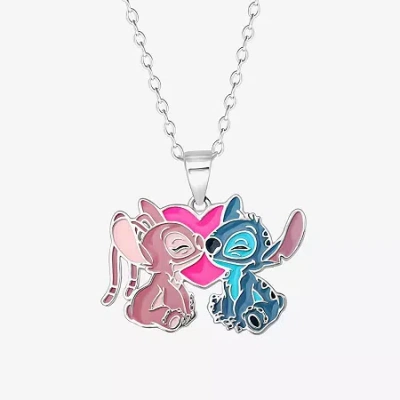 Fine Jewelry Kids' Girls Sterling Silver 15 Inch Pendant Necklace In Metallic