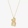 Fine Jewelry Gold Addiction Teddy Bear Womens 10k Gold 18 Inch Pendant Necklace In Yellow