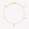 Fine Jewelry Gold Addiction Womens 10k Gold Heart Charm Bracelet In Yellow