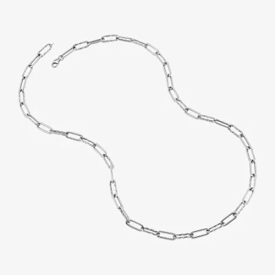 Fine Jewelry Gold Addiction Womens 14k Gold 22 Inch Link Necklace In White