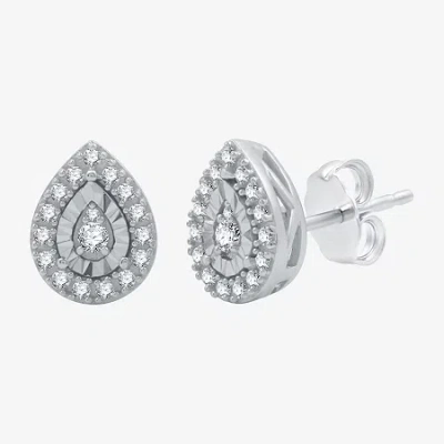 Fine Jewelry (h-i / I1) 1/4 Ct. T.w. Lab Grown White Diamond Sterling Silver 10mm Pear Stud Earrings
