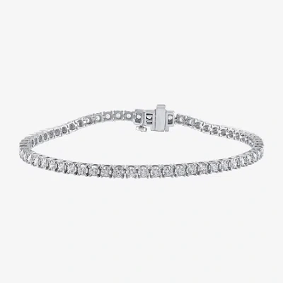 Fine Jewelry (h-i / I1) 2 Ct. T.w. Lab Grown White Diamond 10k White Or Yellow Gold 7.25 Inch Tennis Bracelet