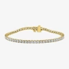 Fine Jewelry (h-i / I1) 2 Ct. T.w. Lab Grown White Diamond 10k White Or Yellow Gold 7.25 Inch Tennis Bracelet In Yellow