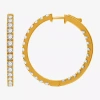 Fine Jewelry (h-i / I1) 3 Ct. T.w. Lab Grown Diamond 10k Or 14k White Or Yellow Gold 30.9mm Hoop Earrings In Yellow