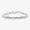 Fine Jewelry (h-i / I1) Womens 1 Ct. T.w. Lab Grown White Diamond Sterling Silver 7.5 Inch Tennis Bracelet In Transparent