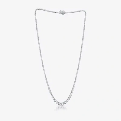 Fine Jewelry (h-i / I1) Womens 5 Ct. T.w. Lab Grown White Diamond 10k Or 14k White Or Yellow Gold Tennis Necklace