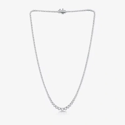 Fine Jewelry (h-i / I1) Womens 6 Ct. T.w. Lab Grown White Diamond 10k Or 14k White Or Yellow Gold Tennis Necklace