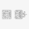 Fine Jewelry (h-i / Si1-si2) 3 1/2 Ct. T.w Lab Grown White Diamond 14k Gold 6.4mm Stud Earrings In White