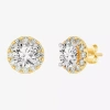 Fine Jewelry (h-i / Si1-si2) 5 Ct. T.w. Lab Grown White Diamond 14k Gold 8.1mm Round Stud Earrings In Yellow