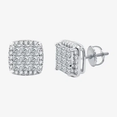 Fine Jewelry (h-i / Si2-i1) 2 Ct. T.w. Lab Grown White Diamond 10k White Gold 10.6mm Stud Earrings