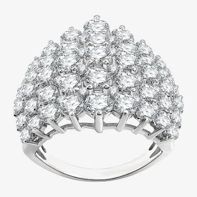 Fine Jewelry (h-i / Si2-i1) Womens 5 Ct. T.w. Lab Grown White Diamond 10k White Gold Cocktail Ring