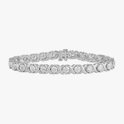 Fine Jewelry (h / I1) 10 C.t. T.w Lab Grown White Diamond 10k White Or Yellow Gold Tennis Bracelet