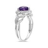 Fine Jewelry Heart-shaped Genuine Amethyst And Diamond-accent Ring In Purple