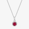 Fine Jewelry Heart-shaped Lab-created Ruby Sterling Silver Pendant Necklace In Red