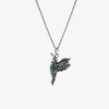 Fine Jewelry Hummingbird Womens Enhanced Blue Turquoise Sterling Silver 18 Inch Pendant Necklace In Transparent