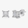 Fine Jewelry (i / I1) 1 Ct. T.w. Lab Grown White Diamond 10k White Gold Stud Earrings In White