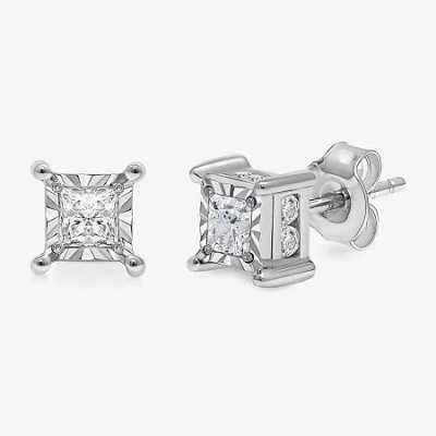 Fine Jewelry (i / I1) 1 Ct. T.w. Lab Grown White Diamond 10k White Gold Stud Earrings