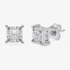 Fine Jewelry (i / I1) 2 Ct. T.w. Lab Grown White Diamond 10k White Gold 8.5mm Stud Earrings In White
