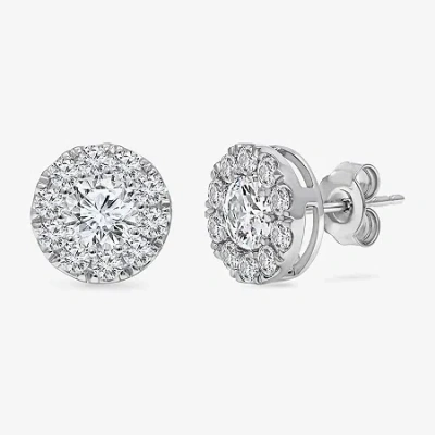 Fine Jewelry (i1/ I) 2 Ct. T.w. Lab Grown White Diamond 10k White Gold 9.4mm Round Stud Earrings
