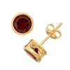 Fine Jewelry Lab Created Garnet 14k Gold Over Silver Stud Earrings In Transparent