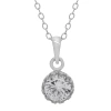 Fine Jewelry Lab-created White Sapphire Sterling Silver Pendant Necklace In White
