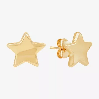 Fine Jewelry Limited Quantities! 14k Gold 11.2mm Star Stud Earrings In Yellow