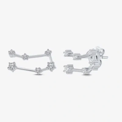 Fine Jewelry Limited Quantities! 1/5 Ct. Natural White Diamond Sterling Silver 10mm Round Stud Earrings
