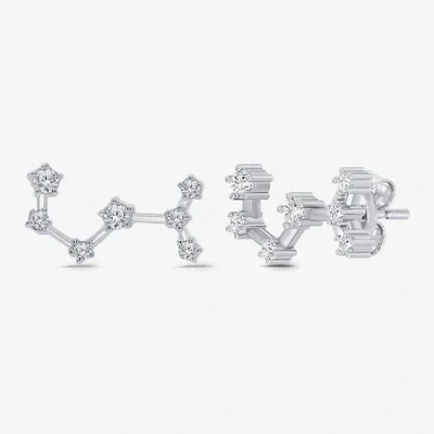Fine Jewelry Limited Quantities! 1/5 Ct. Natural White Diamond Sterling Silver 12.8mm Round Stud Earrings