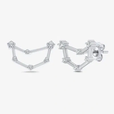 Fine Jewelry Limited Quantities! 1/5 Ct. Natural White Diamond Sterling Silver 14.5mm Round Stud Earrings