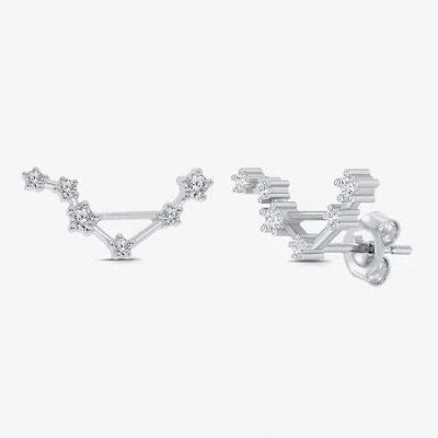 Fine Jewelry Limited Quantities! 1/5 Ct. Natural White Diamond Sterling Silver 15mm Round Stud Earrings