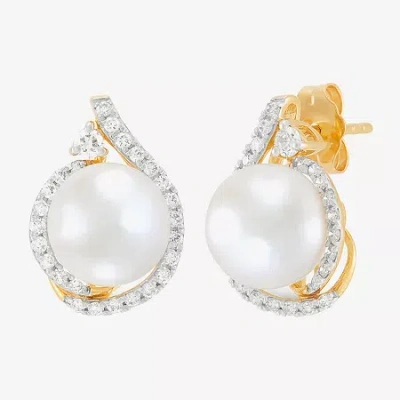 Fine Jewelry Limited Quantities! 3/8 Ct. T.w. Genuine White 14k Gold 14.9mm Stud Earrings